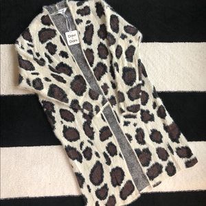 Cheetah Long Duster Sweater